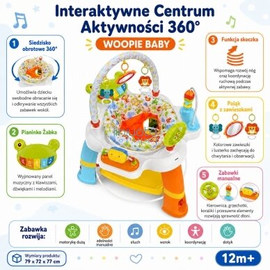 WOOPIE BABY Interaktyvus sukamas sėdėjimo centras 12m+ 2