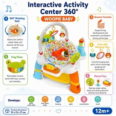WOOPIE BABY Interaktyvus sukamas sėdėjimo centras 12m+ 7