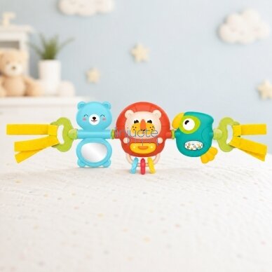 WOOPIE BABY Vežimėlio / lovytės pakabinamas sensorinis žaislas Grojantis barškutis Veidrodėlis 6m+ 2 WOOPIE BABY Vežimėlio / lovytės pakabinamas sensorinis žaislas Grojantis barškutis Veidrodėlis 6m+ 2