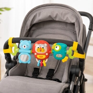 WOOPIE BABY Vežimėlio / lovytės pakabinamas sensorinis žaislas Grojantis barškutis Veidrodėlis 6m+ 1 WOOPIE BABY Vežimėlio / lovytės pakabinamas sensorinis žaislas Grojantis barškutis Veidrodėlis 6m+ 1