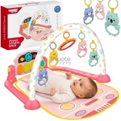 WOOPIE BABY Interaktyvus edukacinis kilimėlis su pianinu kūdikiams 3in1
