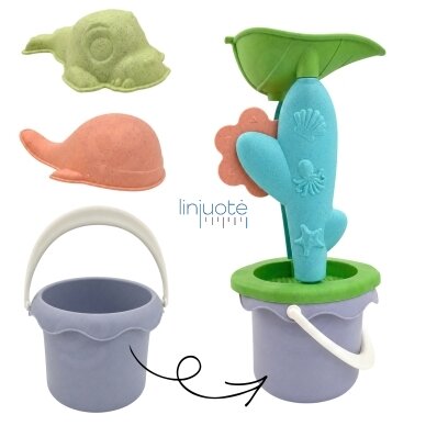 WOOPIE GREEN Smėlio rinkinys su kibirėliu ir vandens malūnėliu 4 el. 4