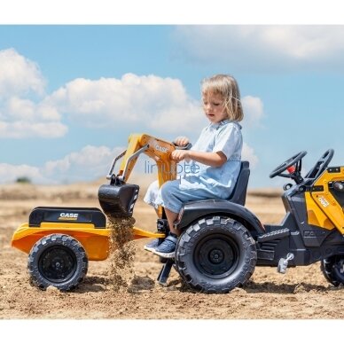 FALK Pedalinis Traktorius Case CE su Kasimo Krautuvu ir Priekaba 3-7 Metų Vaikams 5 FALK Pedalinis Traktorius Case CE su Kasimo Krautuvu ir Priekaba 3-7 Metų Vaikams 5