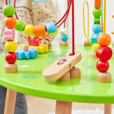 Viga medinis edukacinis sensorinis staliukas su XXL pervėrimo labirintu Montessori 5 Viga medinis edukacinis sensorinis staliukas su XXL pervėrimo labirintu Montessori 5