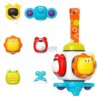 WOOPIE BABY Sensorinis kubas 6in1 - Gyvūnėliai 3 WOOPIE BABY Sensorinis kubas 6in1 - Gyvūnėliai 3