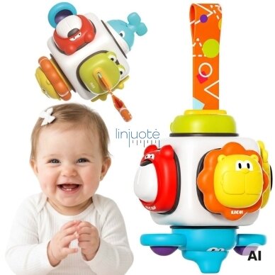 WOOPIE BABY Sensorinis kubas 6in1 - Gyvūnėliai WOOPIE BABY Sensorinis kubas 6in1 - Gyvūnėliai