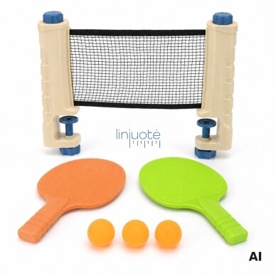 WOOPIE Stalo teniso rinkinys su tinkleliu 6 vnt. Ping Pong 1 WOOPIE Stalo teniso rinkinys su tinkleliu 6 vnt. Ping Pong 1
