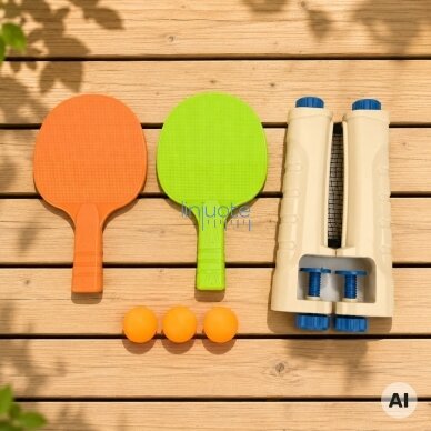 WOOPIE Stalo teniso rinkinys su tinkleliu 6 vnt. Ping Pong 2 WOOPIE Stalo teniso rinkinys su tinkleliu 6 vnt. Ping Pong 2