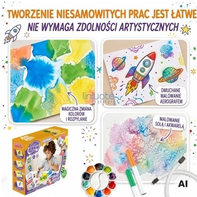 WOOPIE Kūrybinis rinkinys piešimui ir kūrimui 3in1 42 vnt. 1