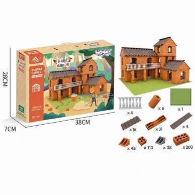 WOOPIE DIY konstravimo rinkinys Vila iš plytelių 461 vnt. vaikams 3 WOOPIE DIY konstravimo rinkinys Vila iš plytelių 461 vnt. vaikams 3