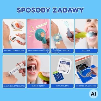 WOOPIE Interaktyvus mažojo daktaro vežimėlis medicininis rinkinys rentgenas 115cm 3 WOOPIE Interaktyvus mažojo daktaro vežimėlis medicininis rinkinys rentgenas 115cm 3