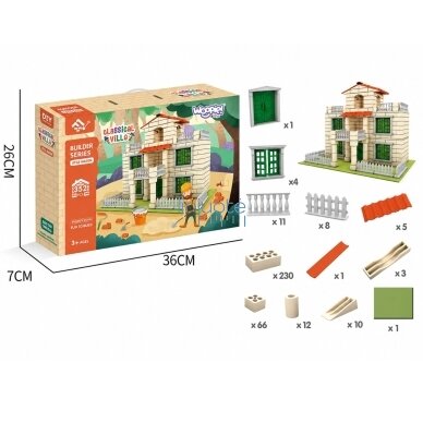 WOOPIE konstruktorius DIY vila iš plytelių, 352 el. vaikams 4 WOOPIE konstruktorius DIY vila iš plytelių, 352 el. vaikams 4