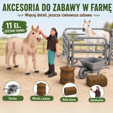 WOOPIE Figūrėlių rinkinys Ūkis Arkliai Mažasis Ūkininkas 11 vnt. Priedai 3 WOOPIE Figūrėlių rinkinys Ūkis Arkliai Mažasis Ūkininkas 11 vnt. Priedai 3