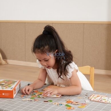 VIGA medinė kalimo mozaika Ūkis kamštinė lenta Montessori 4 VIGA medinė kalimo mozaika Ūkis kamštinė lenta Montessori 4