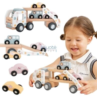 VIGA PolarB Medinė autovežė transporterį 3 automobiliai mašinėlės vairuotojas 18m+
