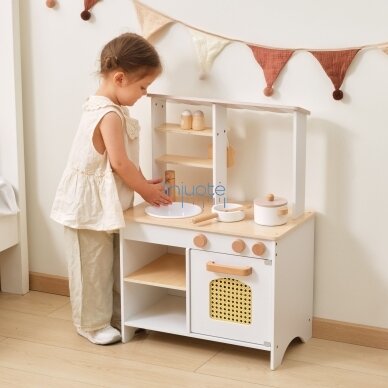 VIGA PolarB Medinė virtuvė ir parduotuvė 2in1 Balta Prekybos staliukas su priedais Virtuvė 3 VIGA PolarB Medinė virtuvė ir parduotuvė 2in1 Balta Prekybos staliukas su priedais Virtuvė 3