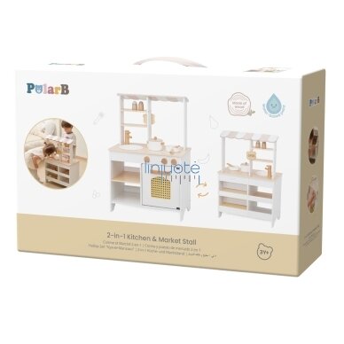 VIGA PolarB Medinė virtuvė ir parduotuvė 2in1 Balta Prekybos staliukas su priedais Virtuvė 12 VIGA PolarB Medinė virtuvė ir parduotuvė 2in1 Balta Prekybos staliukas su priedais Virtuvė 12