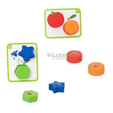 VIGA Varžtai ir veržlės Montessori žaislas Spalvų derinimas 30 EL 10