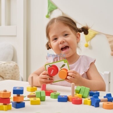 VIGA Varžtai ir veržlės Montessori žaislas Spalvų derinimas 30 EL 4 VIGA Varžtai ir veržlės Montessori žaislas Spalvų derinimas 30 EL 4