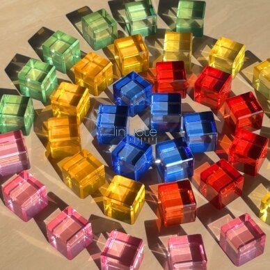 VIGA sensorinės medinės kaladėlės spalvotos skaidrios Montessori 108 vnt. 5 VIGA sensorinės medinės kaladėlės spalvotos skaidrios Montessori 108 vnt. 5
