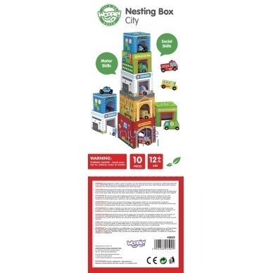 WOOPIE GREEN Dėlionė Rūšiuoklis Kaladėlės Miestas Transporto priemonės dėžutėse + Figūrėlės 10 el. 15 WOOPIE GREEN Dėlionė Rūšiuoklis Kaladėlės Miestas Transporto priemonės dėžutėse + Figūrėlės 10 el. 15