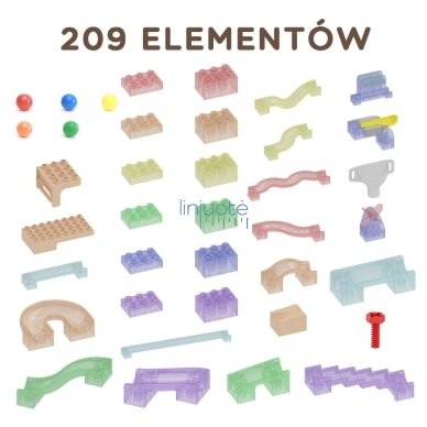 MASTERKIDZ Konstrukcinis Rinkinys Rutulio Takas STEM Lenta 209 elementų 6