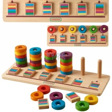 MASTERKIDZ Dėliojimo Žaidimas Mokytis Skaičiuoti ir Spalvų Rūšiavimo Montessori MASTERKIDZ Dėliojimo Žaidimas Mokytis Skaičiuoti ir Spalvų Rūšiavimo Montessori