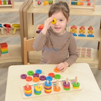 MASTERKIDZ Dėliojimo Žaidimas Mokytis Skaičiuoti ir Spalvų Rūšiavimo Montessori 1