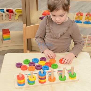 MASTERKIDZ Dėliojimo Žaidimas Mokytis Skaičiuoti ir Spalvų Rūšiavimo Montessori 2