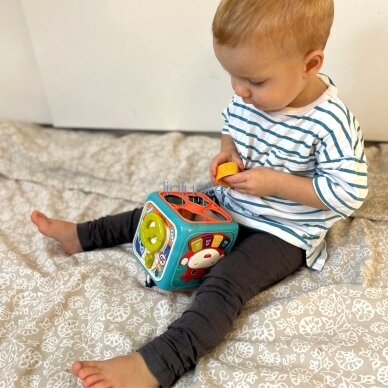 WOOPIE BABY Interaktyvus sensorinis edukacinis Montessori kubas, rūšiuoklis 6in1 3