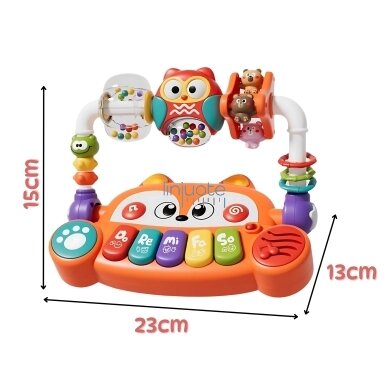 WOOPIE BABY Interaktyvus edukacinis sensorinis pianinas Laputė LED Barškučiai 3