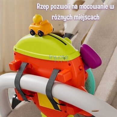 WOOPIE BABY Interaktyvus lėktuvo vairas Transporto priemonė tvirtinama prie lovytės / vežimėlio Efektai 18m+ 3