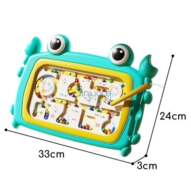WOOPIE Magnetinė Montessori edukacinė lenta Labirintas Krabas Turkio spalvos 2 WOOPIE Magnetinė Montessori edukacinė lenta Labirintas Krabas Turkio spalvos 2