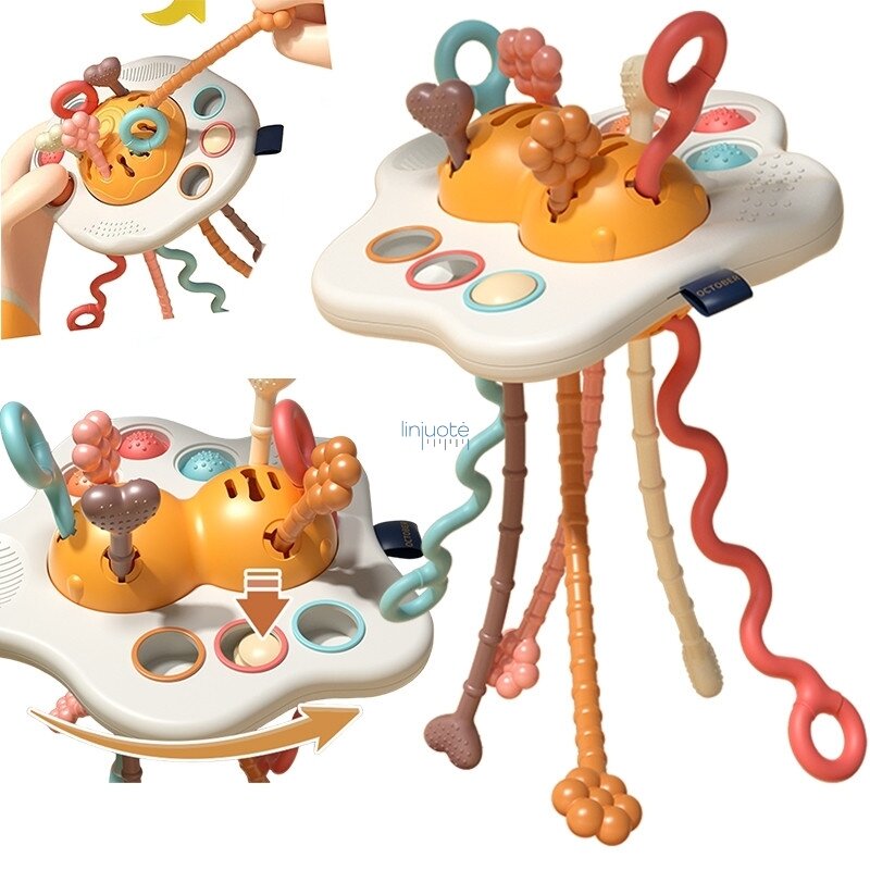 WOOPIE BABY Montessori sensorinis žaislas kramtukas barškutis daugiafunkcis UFO WOOPIE BABY Montessori sensorinis žaislas kramtukas barškutis daugiafunkcis UFO