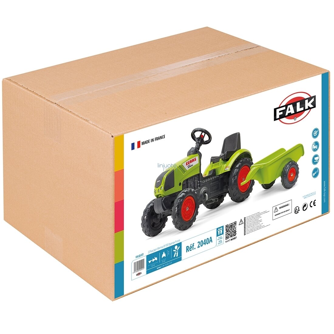 Falk Claas traktorius su priekaba. 2040A 9