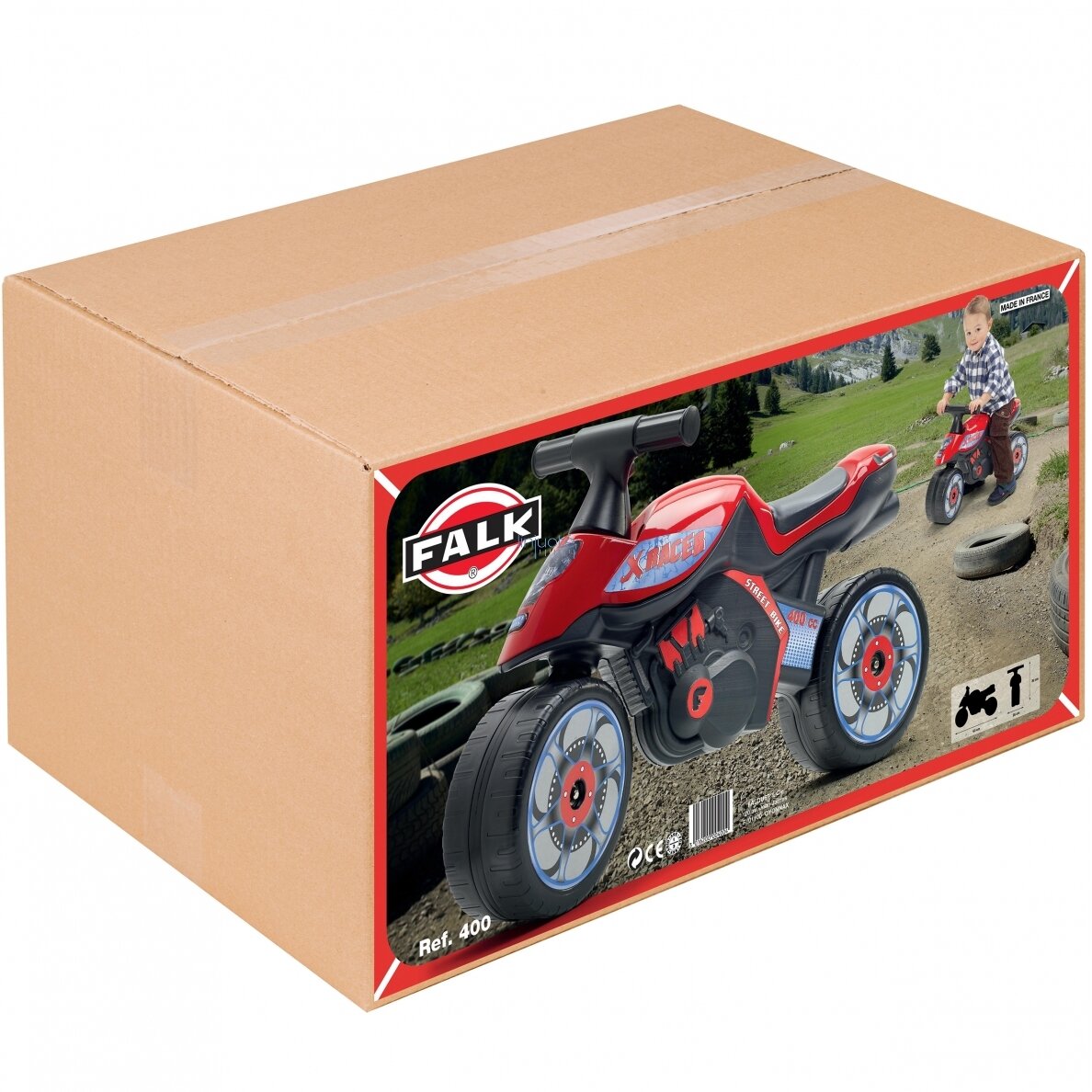 FALK PASPIRIAMAS VAIKIŠKAS MOTOCIKLAS RAUDONAS, 400 2 FALK PASPIRIAMAS VAIKIŠKAS MOTOCIKLAS RAUDONAS, 400 2