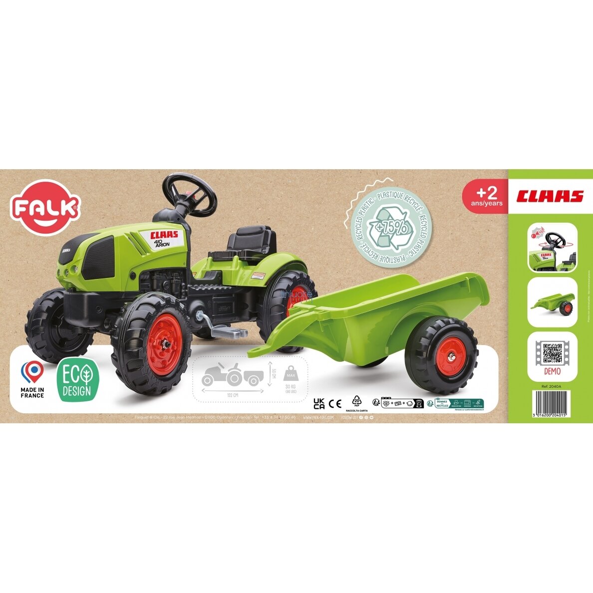 Falk Claas traktorius su priekaba. 2040A 10 Falk Claas traktorius su priekaba. 2040A 10