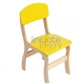 Faneruota vaikiška kėdutė, geltonos spalvos