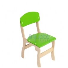 Faneruota vaikiška kėdutė, žalios spalvos