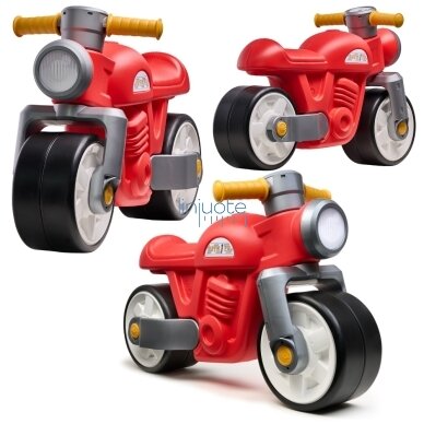 FALK PASUKAMAS VEŽIMĖLIS TYLŪS RATAI MOTOR PREM1ER RETRO RAUDONAS, 450S FALK PASUKAMAS VEŽIMĖLIS TYLŪS RATAI MOTOR PREM1ER RETRO RAUDONAS, 450S
