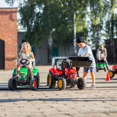FALK RAUDONAS TRAKTORIUS PEDALAIS IR PRIEKABA, 2020AB 6 FALK RAUDONAS TRAKTORIUS PEDALAIS IR PRIEKABA, 2020AB 6