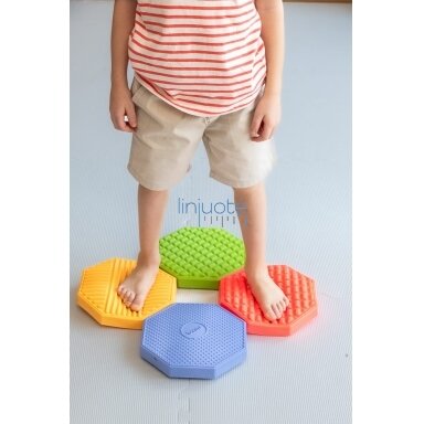 Įvairių faktūrų sensorinių diskų rinkinys, 4 el., dydis 20 cm., TUK616 Įvairių faktūrų sensorinių diskų rinkinys, 4 el., dydis 20 cm., TUK616