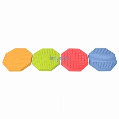 Įvairių faktūrų sensorinių diskų rinkinys, 4 el., dydis 20 cm., TUK616 Įvairių faktūrų sensorinių diskų rinkinys, 4 el., dydis 20 cm., TUK616