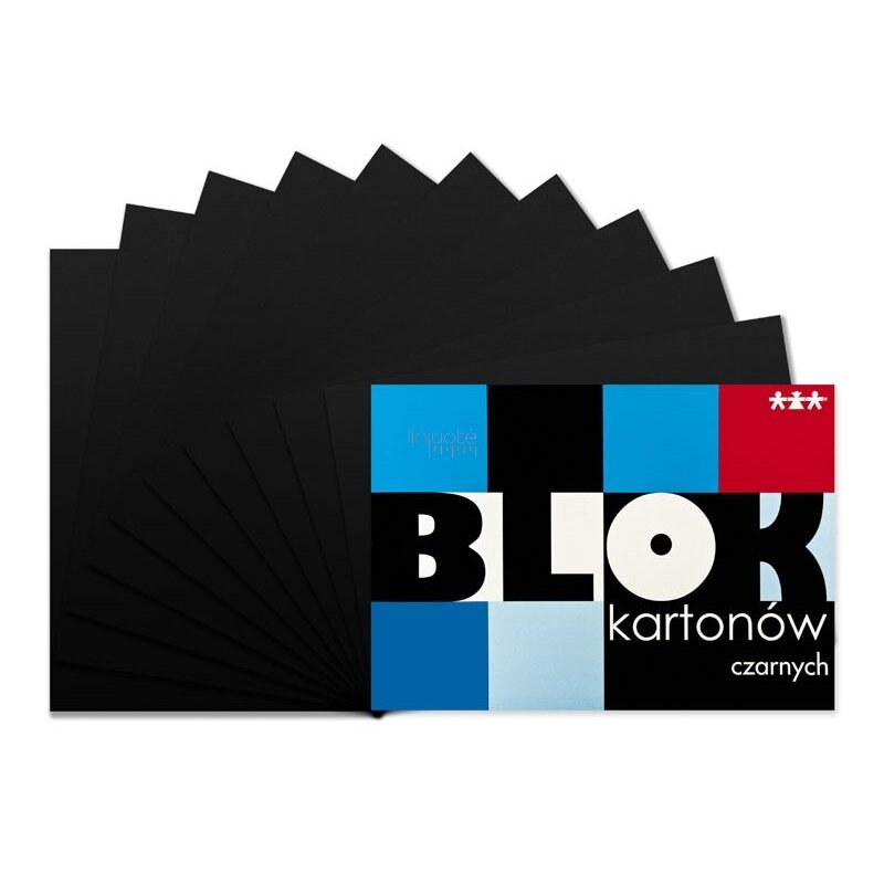 Juodo kartono blokas A4 10 lapų