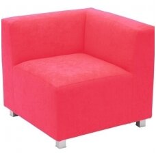 Kampinė sofa su atlošu, h 35 cm, įvairių spalvų