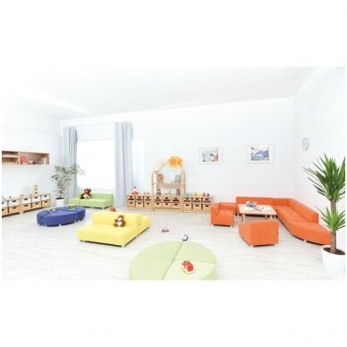 Kampinė sofa su atlošu, h 25 cm, įvairių spalvų 2 Kampinė sofa su atlošu, h 25 cm, įvairių spalvų 2