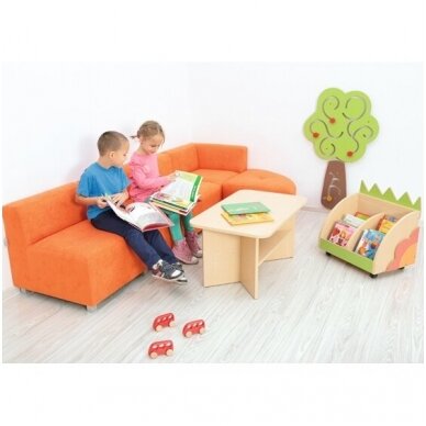 Kampinė sofa su atlošu, h 35 cm, įvairių spalvų 1