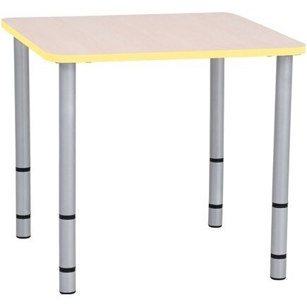 Taisnstūra galds "Quadro" 115x65 ar regulējama augstuma kājām, balts Taisnstūra galds "Quadro" 115x65 ar regulējama augstuma kājām, balts