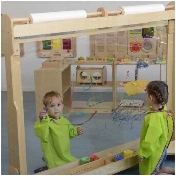 Ļoti liela zīmēšanas tāfele uz ritentiņiem MASTERKIDZ ME04475 3