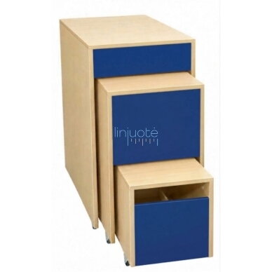 Laipteliai 3 a. lovoms klevas+mėlyna ZEST50391 Laipteliai 3 a. lovoms klevas+mėlyna ZEST50391